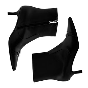 VALENTINO Stivaletto kitten nappa nera