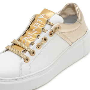 VALENTINO Sneaker Baraga White/Gold Laminata